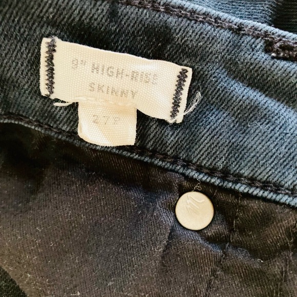 Madewell 9in High Rise Dark Gray Jeans with Tencel - Picture 2 of 6